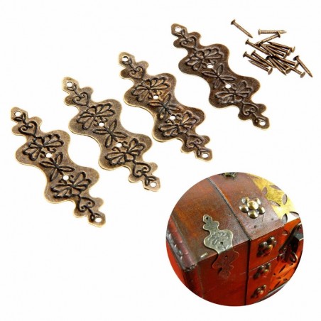 Bronze antigo - móveis canto protetores decorativos - 4 peças