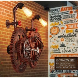 Engrenagem industrial estilo Loft - lâmpada de luz de parede vintage