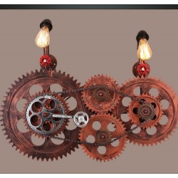 Engrenagem industrial estilo Loft - lâmpada de luz de parede vintage