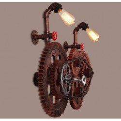 Engrenagem industrial estilo Loft - lâmpada de luz de parede vintage