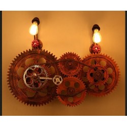 Engrenagem industrial estilo Loft - lâmpada de luz de parede vintage