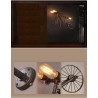 Tubo de bicicleta e água - luz de Edison LED vintage - lâmpada de parede