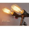 Tubo de bicicleta e água - luz de Edison LED vintage - lâmpada de parede