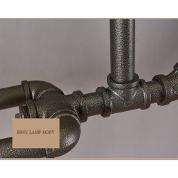 Tubo de bicicleta e água - luz de Edison LED vintage - lâmpada de parede