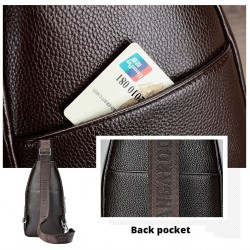 Bolsa de couro de crossbody na moda com padrão de folhas