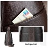 Bolsa de couro de crossbody na moda com padrão de folhas