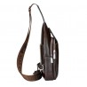 Bolsa de couro de crossbody na moda com padrão de folhas