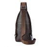 Bolsa de couro de crossbody na moda com padrão de folhas