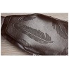 Bolsa de couro de crossbody na moda com padrão de folhas