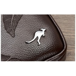 Bolsa de couro de crossbody na moda com padrão de folhas