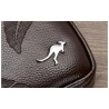 Bolsa de couro de crossbody na moda com padrão de folhas