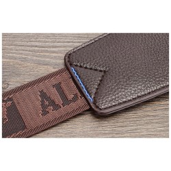 Bolsa de couro de crossbody na moda com padrão de folhas