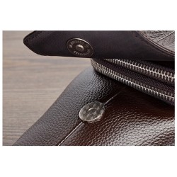 Bolsa de couro de crossbody na moda com padrão de folhas