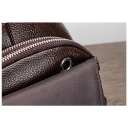 Bolsa de couro de crossbody na moda com padrão de folhas