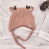 Winter hat with small reindeers horns & ears - knitted hat for kidsHats & caps