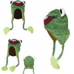 Little frog - children's warm hat with ear flaps & tasselsHats & caps