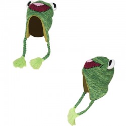 Little frog - children's warm hat with ear flaps & tasselsHats & caps