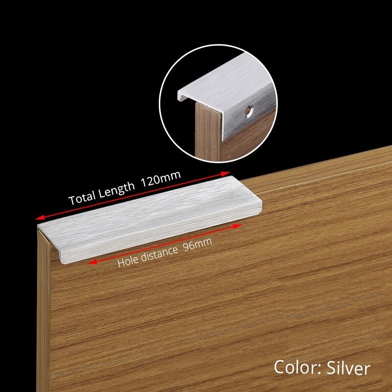 Gold - silver - black - hidden furniture door handles - zinc alloyFurniture