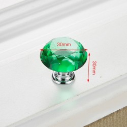 Furniture handles with screws - crystal knobs - 30mm - 5 piecesFurniture