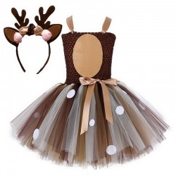 Rena de Santa - fantasia de meninas - vestido - conjunto